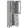 vidaXL Highboard Grey Sonoma 69.5x34x180 cm Engineered Wood