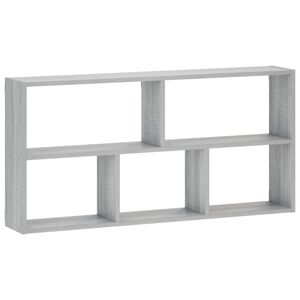 vidaXL Wall Shelf Grey Sonoma 102 x 17 x 50 cm Engineered Wood