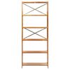 vidaXL 6-Tier Shelf 80x30x205 cm Solid Oak Wood