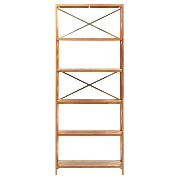 vidaXL 6-Tier Shelf 80x30x205 cm Solid Oak Wood
