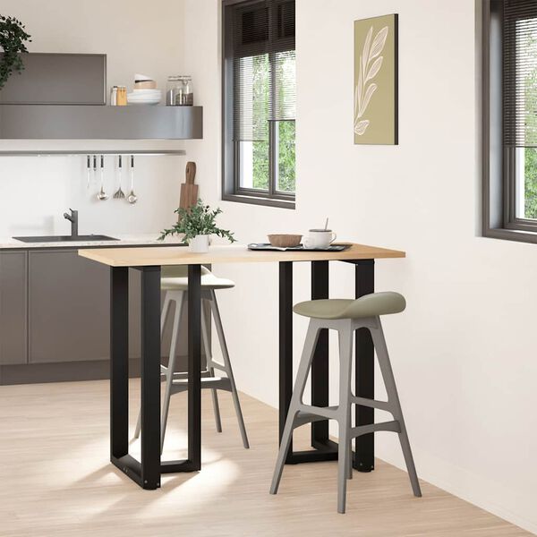 vidaXL Bar Table Legs T-Shaped&nbsp;2 pcs Black 60x35x(100-101) cm Steel