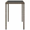 vidaXL Garden Table with Glass Top Grey 115x54x74 cm Poly Rattan
