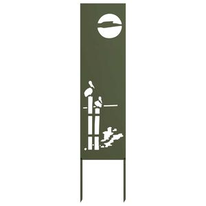 vidaXL Garden Privacy Screen Olive green 32 x 140 cm Cold-rolled steel