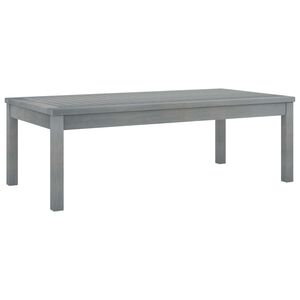 vidaXL Garden Coffee Table | Grey | Solid acacia wood | 100x50x33 cm