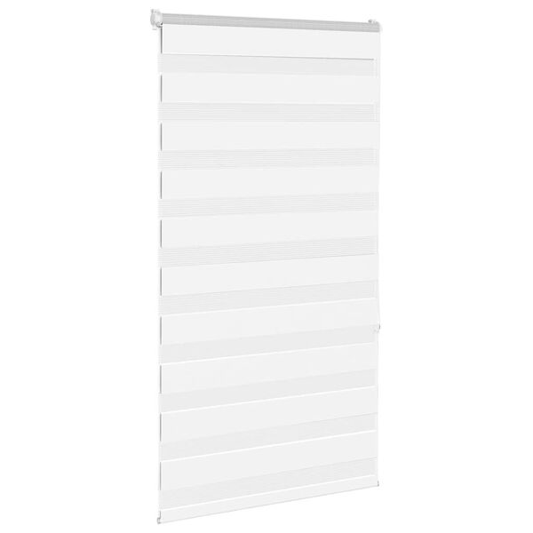 vidaXL Zebra Blind White 75x150 cm Fabric Width 70.9 cm Polyester