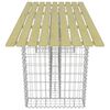 vidaXL Garden Table with Steel Gabion 180x90x74 cm Pinewood