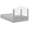 vidaXL Storage Bed Grey Sonoma 135 x 190 cm Engineered Wood