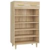 vidaXL Shoe Cabinet Sonoma Oak 60x35x105 cm Engineered Wood