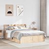vidaXL Bed Frame with Headboard 140x190 cm Solid Wood Pine