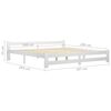 vidaXL Bed Frame without Mattress White Solid Wood 200x200 cm