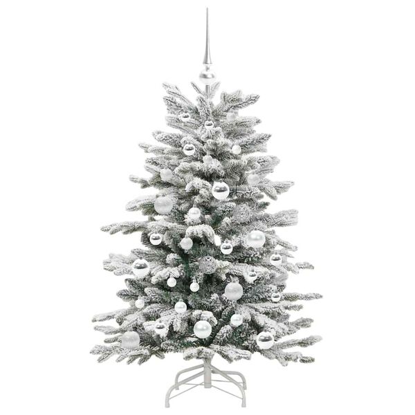 vidaXL Artificial Hinged Christmas Tree White 120 cm PE and PVC