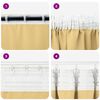 vidaXL Blackout Curtains with Rings 2 pcs Beige 245 x 140 cm Polyester