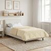 vidaXL Summer Duvet Cream 135 x 220 cm Microfiber and Teddy fleece