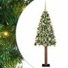 vidaXL Slim Christmas Tree Green 180 cm PVC and Solid Pine wood