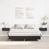 vidaXL Bed Frame No Mattress Black 140x200 cm Engineered Wood