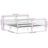 vidaXL Bed Frame without Mattress 200x200 cm Solid Wood Pine
