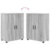 vidaXL Bathroom Furniture Set Wall-mounted with Door 4 pcs Grey Sonoma