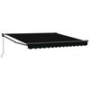 vidaXL Retractable Awning Black 350 x 250 cm Polyester and Aluminium