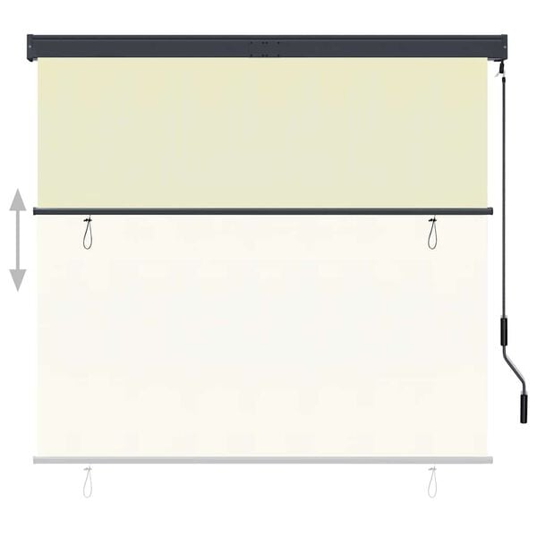 vidaXL Outdoor Roller Blind 160x250 cm Cream