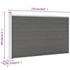 vidaXL Garden Fence WPC 175x105 cm Grey