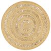 vidaXL Area Rug | Natural | Braided jute | Medium | Durable | Jute Rug | Round