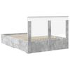 vidaXL Bed Frame Concrete Grey 135 x 190 cm Engineered Wood