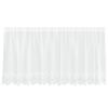 vidaXL Lace Curtain with Curtains Floral White 80 x 300 cm Polyester