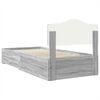 vidaXL Bed Frame with Drawer Grey Sonoma 90 x 200 cm Engineered Wood