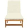 vidaXL Sun Lounger Reclining Brown 63 x 199 x 85cm Solid Acacia wood