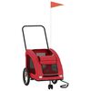 vidaXL Pet Bike Trailer Red Oxford Fabric and Iron