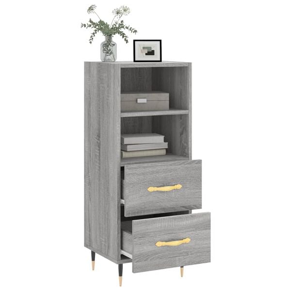 vidaXL Sideboard Grey Sonoma 34.5x34x90 cm Engineered Wood