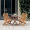 vidaXL 3 Piece Garden Dining Set Solid Wood Teak