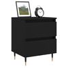 vidaXL Bedside Cabinet Black 40x35x50 cm Engineered Wood