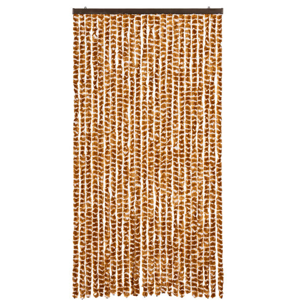 vidaXL Insect Curtain Ochre and White 100x220 cm Chenille
