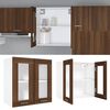 vidaXL Hanging Glass Cabinet Lyon Brown Oak 60x31x60 cm Engineered Wood