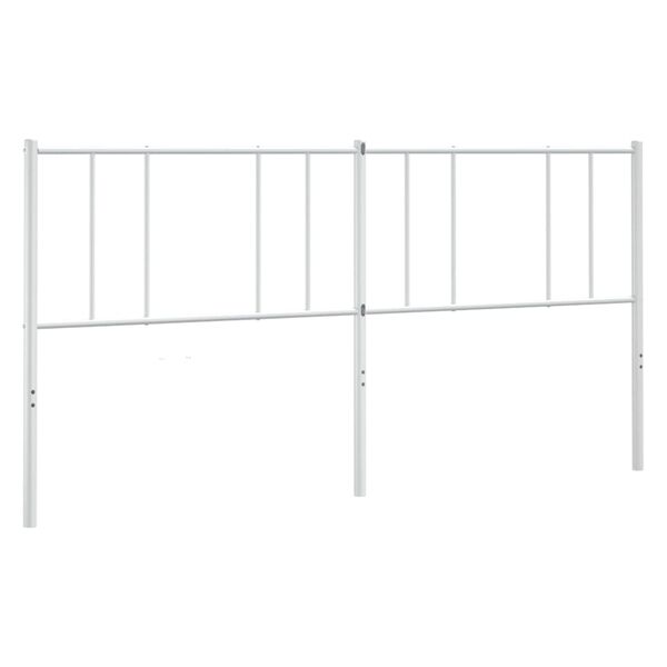 vidaXL Metal Headboard White 193 cm