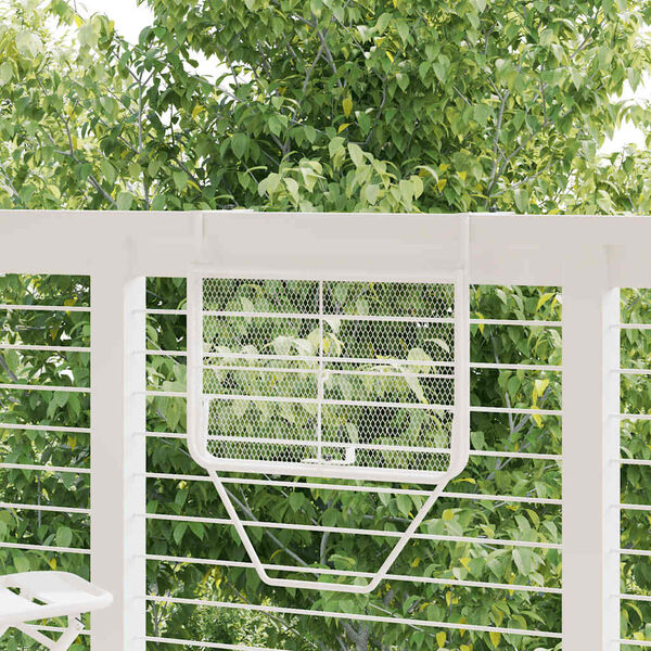 vidaXL Balcony Table White 60x40 cm Steel