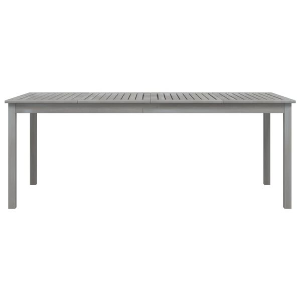 vidaXL Garden Table Grey 200x100x75 cm Solid Wood Acacia