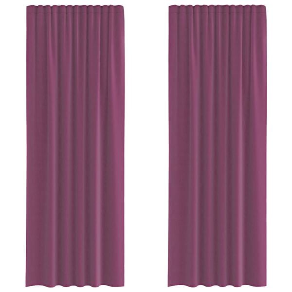 vidaXL Voile Curtains with Loops 2 pcs Purple 140x260 cm