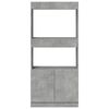 vidaXL Highboard Concrete Grey 63x33x140 cm Engineered Wood