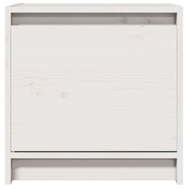 vidaXL Bedside Cabinet White 40x30.5x40 cm Solid Pinewood