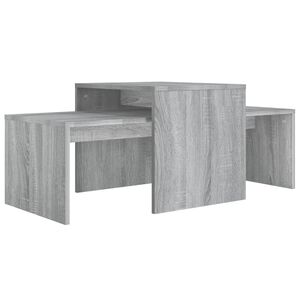 vidaXL Coffee Table Set Grey Sonoma 100x48x40 cm Engineered Wood