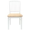 vidaXL Dining Chairs 2 pcs White 50 x 52.5 x 91 cm Solid Rubber Wood