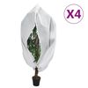vidaXL Plant Fleece Covers with Zip 4 pcs 70 g/m&sup2; 1.2x1.8 m