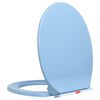 vidaXL Soft-Close Toilet Seat Quick Release Blue Oval