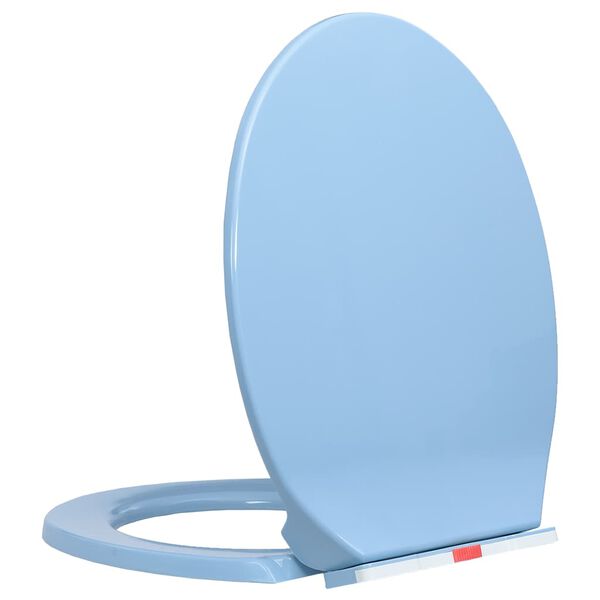 vidaXL Soft-Close Toilet Seat Quick Release Blue Oval