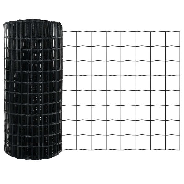 vidaXL Euro Fence Grey 0.6 x 10 m PVC-coated iron