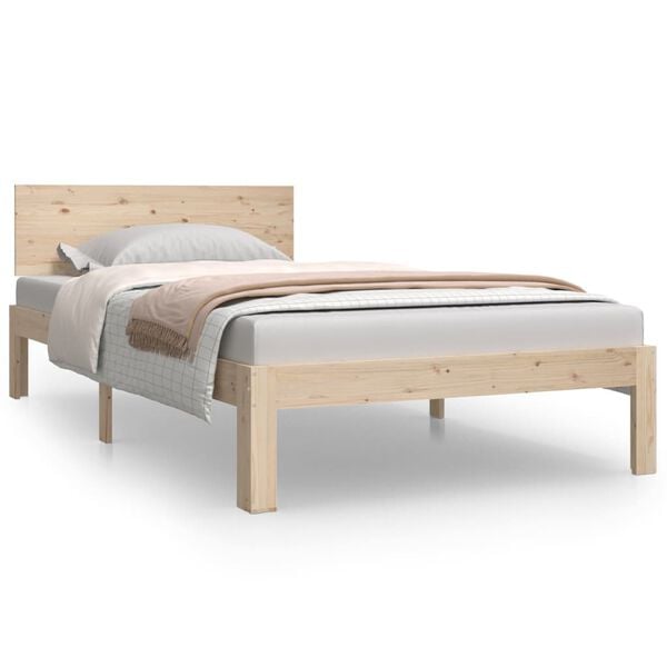 vidaXL Bed Frame without Mattress Solid Wood Pine 100x200cm
