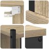 vidaXL Bathroom Furniture Set 4 pcs Sonoma Oak Engineered Wood