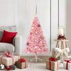vidaXL Artificial Pre-lit Christmas Tree with 150 LEDs Pink 120 cm PVC
